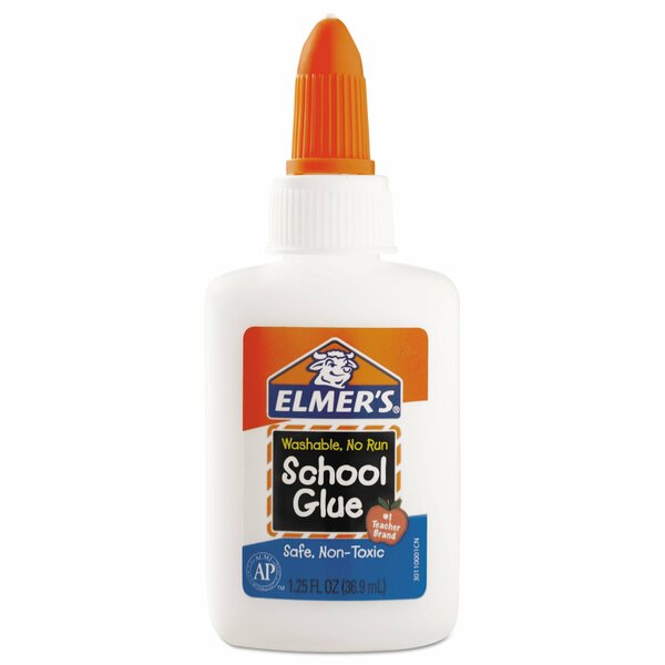 Elmers Washable School Glue, 1.25 oz, Dries Clear E301